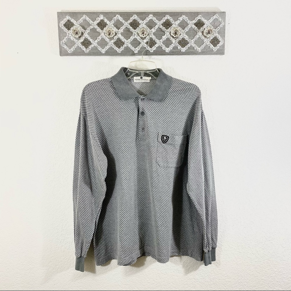 Pierre Balmain Long Sleeve Polo Knit Top, Men’s XL - Picture 1 of 10
